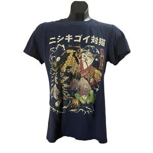 Threadless “The Cat and The Koi” Graphic T-Shirt – Size Small